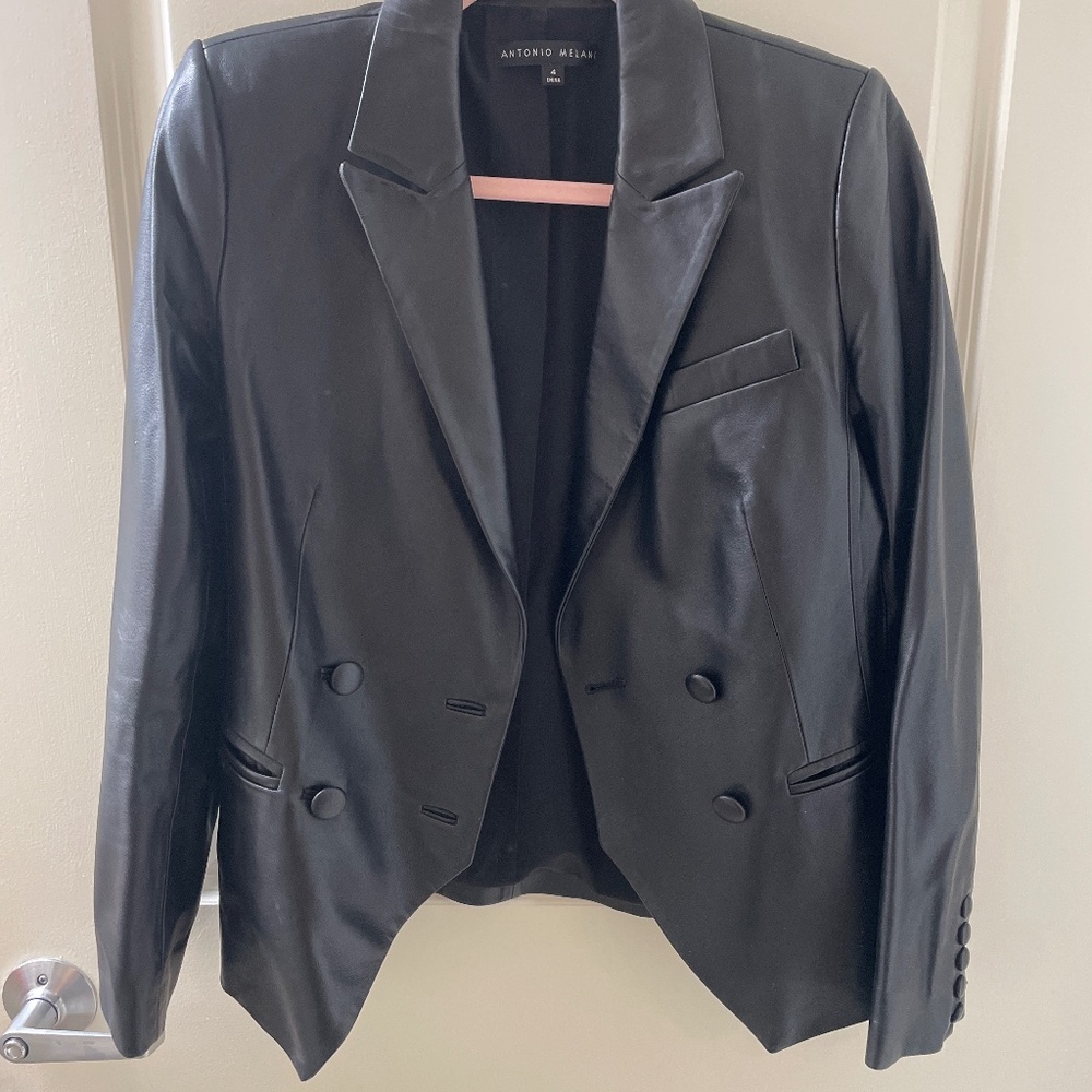 Antonio melani leather blazer